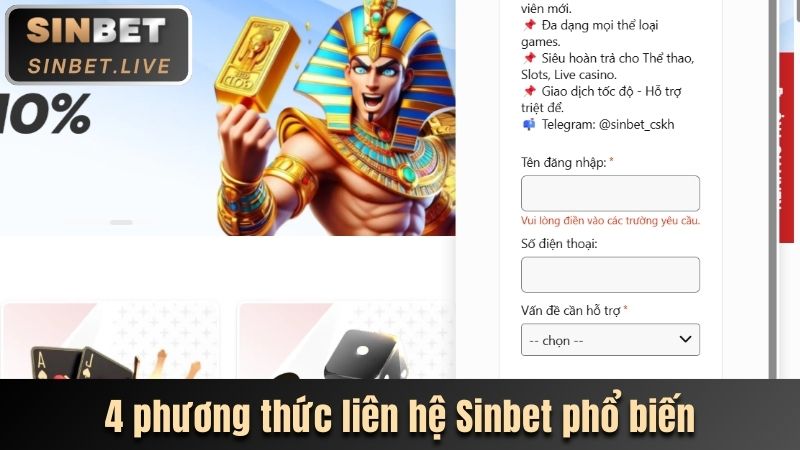 4 phuong thuc lien he sinbet pho bien