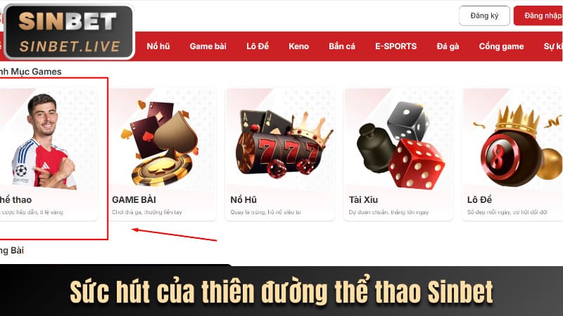 suc hut cua thien duong the thao sinbet